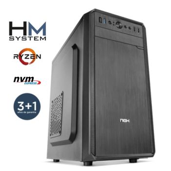 Hm Ryzen Force C1 - Minitorre Mt - Amd Ryzen 5 5600g - 8 Gb - 500 Gb M.2 Nvme - Usb 3.0 - Grabadora - 4 Años Garantía - 30 Días