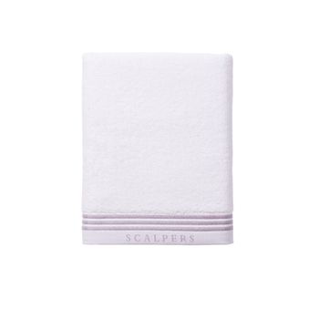 Toalla De Baño 90x150cm 100% Algodón 550gsm Blanco Con Rayas Scalpers Home