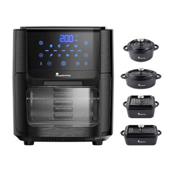 Freidora Sin Aceite 12l Y 1800w+ 4 Cacerolas De Cocina Masterpro Pack