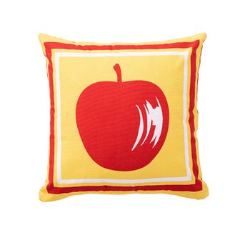 Cojin 40x40cm 144tc 100%algodon Amarillo Con Manzana Roja Benetton Fruits Be