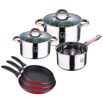 Set Sartenes C/tapa Aluminio San Ignacio Inducción Ø20,24,28set Utensilios  con Ofertas en Carrefour