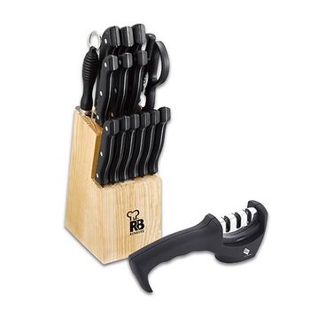 Juego De Cuchillos De Cocina Y Soporte Renberg Tenessy Rb 15 Piezas