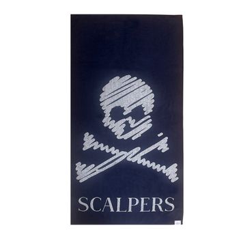 Toalla 90x180cm 100% Algodón 500gsm Azul Marino Con Logo Scalpers Home