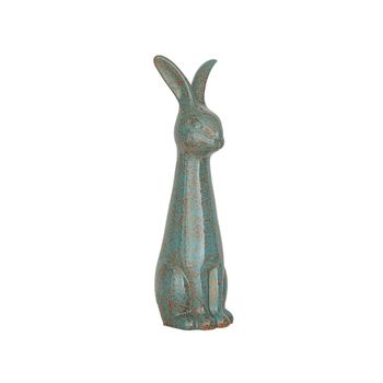 Figura Decorativa Romimex Azul Cerámica Conejo 19 X 70 X 22 Cm