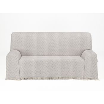 Funda De Sofa Elástica Adaptable Berta, 4 Plazas - 210 - 240 Cm. Marfil  Estoralis con Ofertas en Carrefour