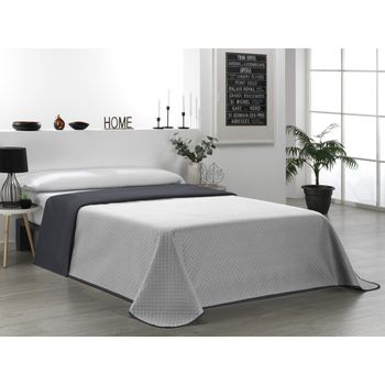 Valentia Home Colcha Bouti Reversible Rombo 105 Cm Gris Antracita