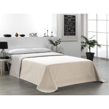 Colcha Lisa + Cojines Acolchada Cama 150 Beige 250x260cm con Ofertas en  Carrefour