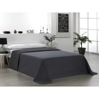 Valentia Home Colcha Bouti Reversible Rombo 150 Cm Antracita Negro