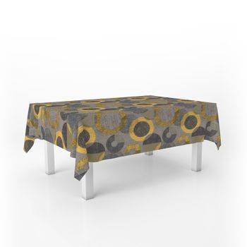 Valentia Home Mantel Hule Mundo Amarillo 200x140 Cm