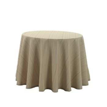 Valentia Home Falda Para Mesa Camilla Riba 100 Cm Redonda Crudo