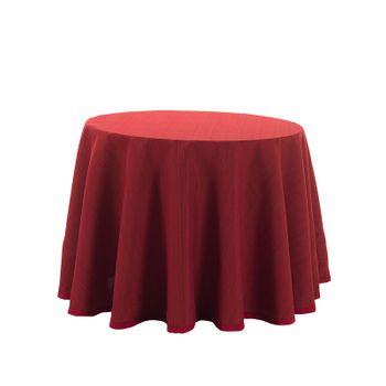 Valentia Home Falda Para Mesa Camilla Riba 80 Cm Redonda Rojo