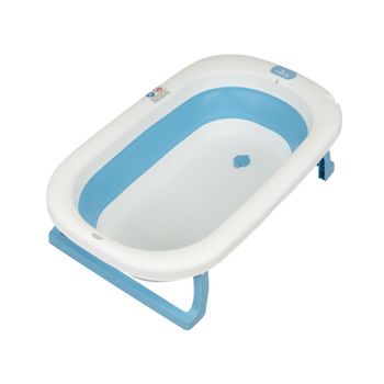 Toral Bañera Plegable Bebé Con Patas Azul - Bañera Bebe Con Patas Comoda, Facil De Guardar Y Patas Antideslizantes - Bañera Bebé Plegable Portatil - Modelo Bathy Azul