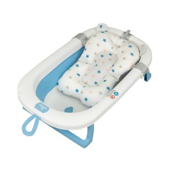 Bañera infantil, Plegable, Compacta, Antideslizante, Con patas, Azul, Bubba