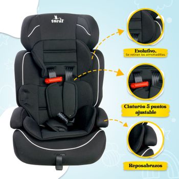 Nania - Siège auto fixations isofix RACE I FIX 76-140 cm R129 i-Size – Noir  - Noir - Kiabi - 79.99€