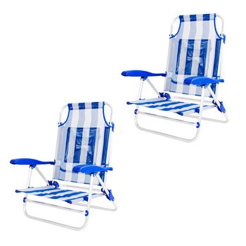 Silla Playa Plegable Baja 5 Posiciones Marinera Aktive con Ofertas en  Carrefour