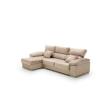 Sofa Chaise Longue Reclinable Beatrice Izquierda Beige