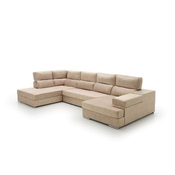 Sofa Gran Chaise Longue Cama Massima Diseño Y Alta Gama Izquierda Beige