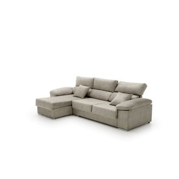 Sofa Chaise Longue Reclinable Beatrice Izquierda Gris