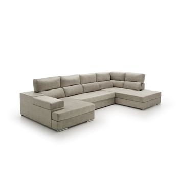 Sofa Gran Chaise Longue Cama Massima Diseño Y Alta Gama Derecha Gris