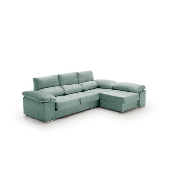 Sofa Chaise Longue Reversible Alta Gama Anna Agua Marina