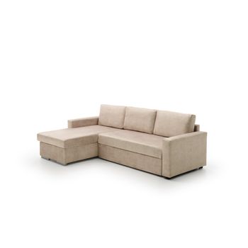 Sofa Cama Chaise Longue Isabella Low Cost Izquierda Beige