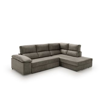 Sofa Cama Chaise Longue Fiorella Alta Gama Derecha Tostado