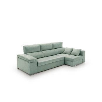 Sofa Chaise Longue Cama Con Arcón Giulia Derecha Agua Marina