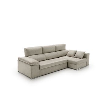 Sofa Chaise Longue Cama Con Arcón Giulia Derecha Gris