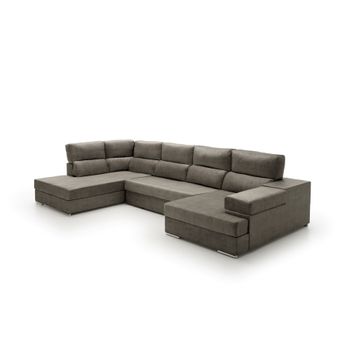 Sofa Gran Chaise Longue Cama Massima Diseño Y Alta Gama Izquierda Tostado