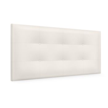 Cabecero De Polipiel Capitoné 105x60cm Camas 105 - Blanco Hueso