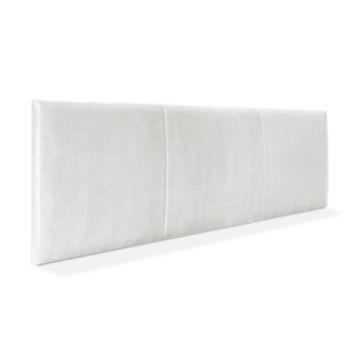 Cabecero De Terciopelo Liso Con Tres Paneles 135x50cm Camas 120/135 - Blanco Visón