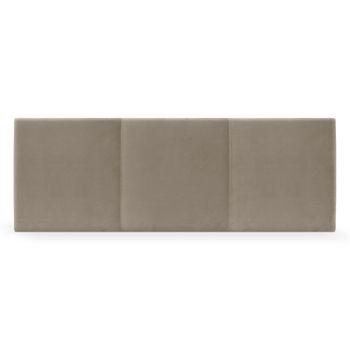 Cabecero De Terciopelo Liso Con Tres Paneles 150x50cm Camas 150 - Beige