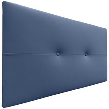 Cabecero De Polipiel Con Botones 110x50cm Camas 105 - Azul