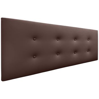 Cabecero De Polipiel Con 2 Hileras De Botones 150x50cm Camas 150 - Chocolate