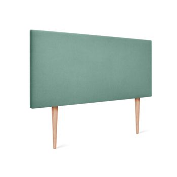 Cabecero De Tela Aqualine Liso 95x105cm Con Patas Camas 90 - Verde Agua