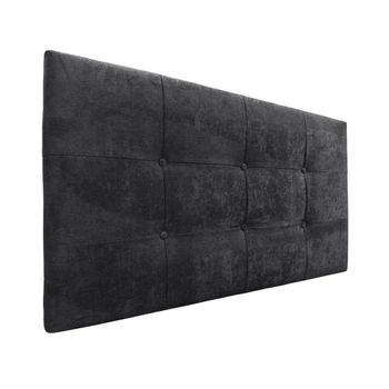 Cabecero De Tela Aqualine Capitoné 90x60cm Camas 80/90 - Negro