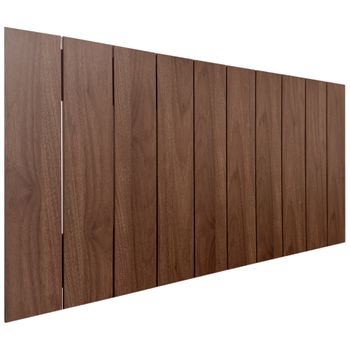 Cabecero De Madera Reciclada Dm Estilo Palet Vertical 90x46cm Camas 80/90 - Nogal Madera