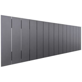 Cabecero De Madera Reciclada Dm Estilo Palet Vertical 145x46cm Camas 135/140 - Gris Sólido