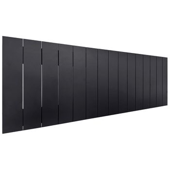 Cabecero De Madera Reciclada Dm Estilo Palet Vertical 150x46cm Camas 150 - Negro Sólido