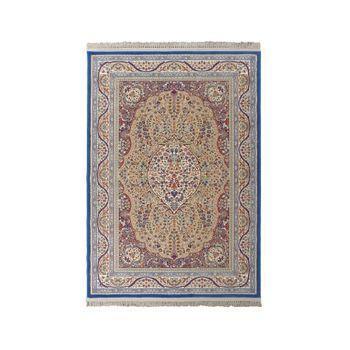 Alfombra Clásica De Pura Lana Virgen 70x300cm Persia 820 Azul Claro