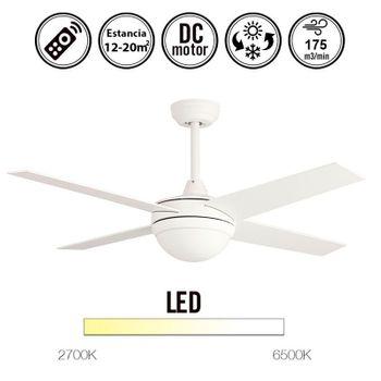 Ventilador De Techo Bora Con Luz 36-24w, Motor Dc Silencioso, Aspas  Retractiles Plegables, Mando Inalambrico,color Negro Mate Pequeño Diametro:  38-92 Cm Pequeño Diametro: 38-92 Cm con Ofertas en Carrefour