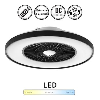 Ventilador de techo sin aspas Noaton 12050W TRITON / 50cm / Con luz LED y  mando - Calefacción y ventilación - Los mejores precios