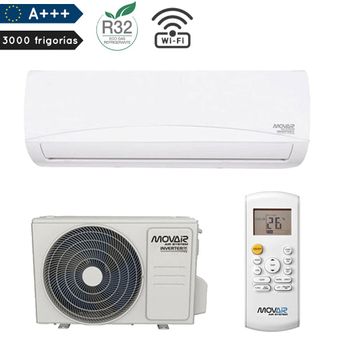 Aire Acondicionado Split Inverter 3000 Frigorías, Bomba De Calor, Frio Calor, A++, A+++, R32 Gas Más Ecológico Con Modulo Wifi