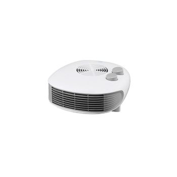 Calefactor Horizontal Candil 2000w Blanco/negro | Termostato Regulable | 2 Potencias Blanco  Blanco