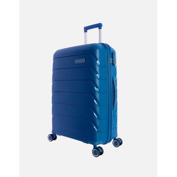 Maleta De Viaje Mediana De Polipropileno Don Algodon 64x44x24 Cm - Azul