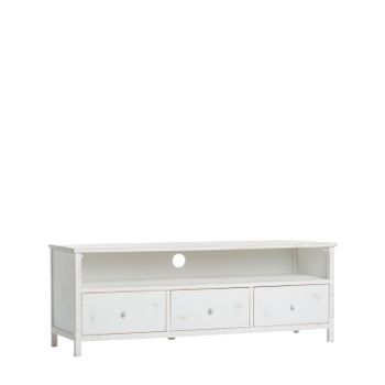 Mueble Tv Madera Reciclada Klast Home Natural 141 X 51 Cm - Blanco