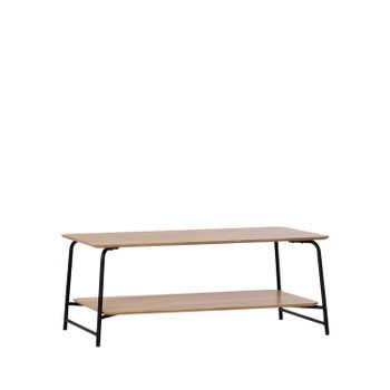 Mesa De Centro Fija Melmina Y Metal Klast Home Industrial 110 X 44 Cm - Natural