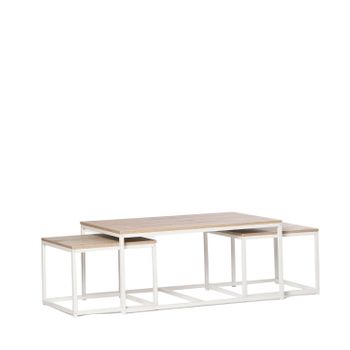 Mesa De Centro Fija Melamina Klast Home Nórdico 100 X 45 Cm - Natural