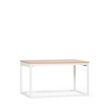 Mesa De Centro Elevable Melamina Klast Home Nórdico 80 X 49 Cm - Branco