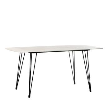 Mesa Fija Cerámica Klast Home Moderno 160 X 76 Cm - Blanco